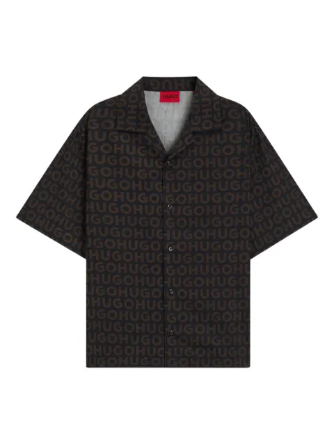HUGO Camicia a maniche corte con logo