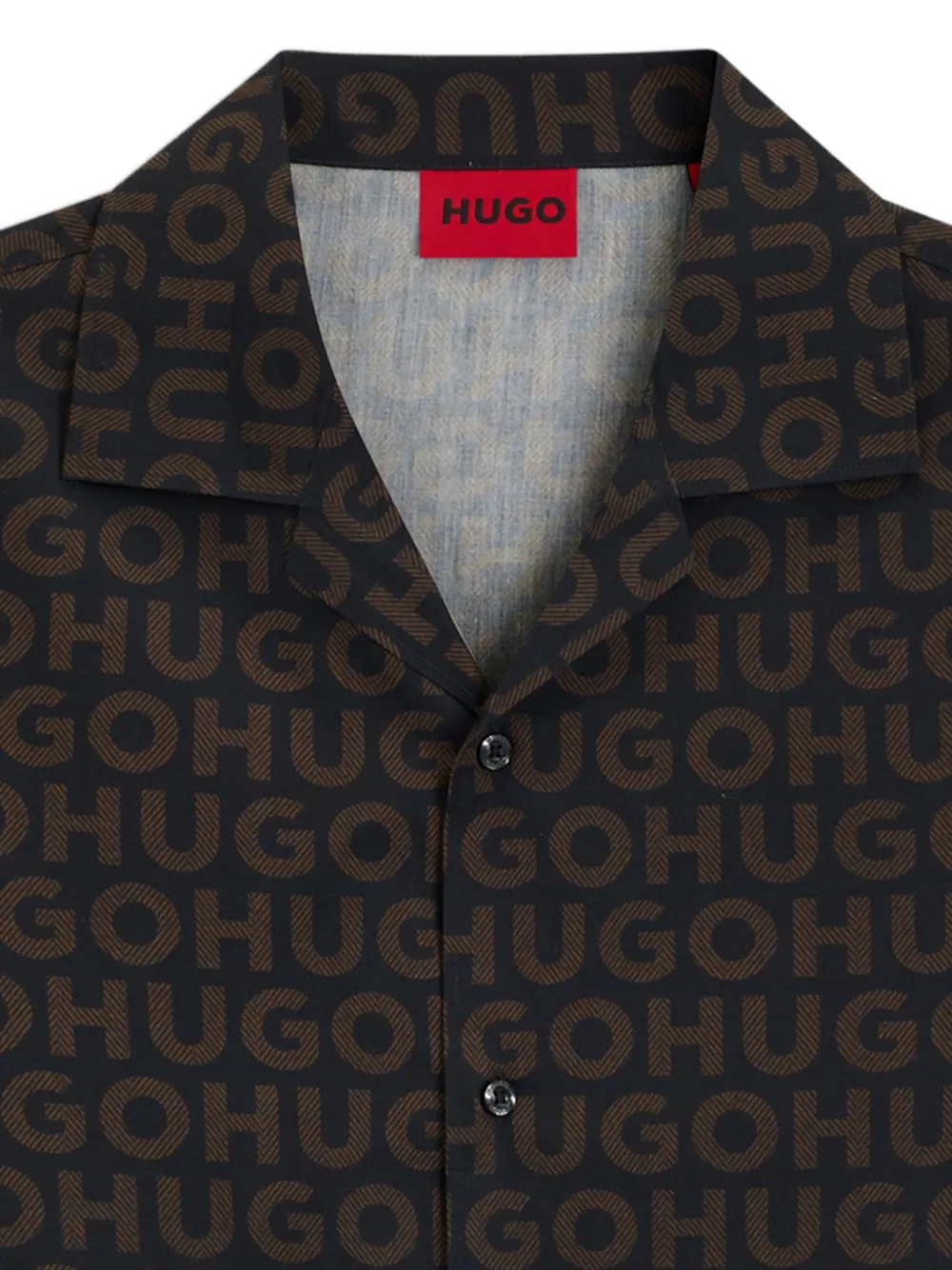 HUGO Overhemd met korte mouwen - Zwart