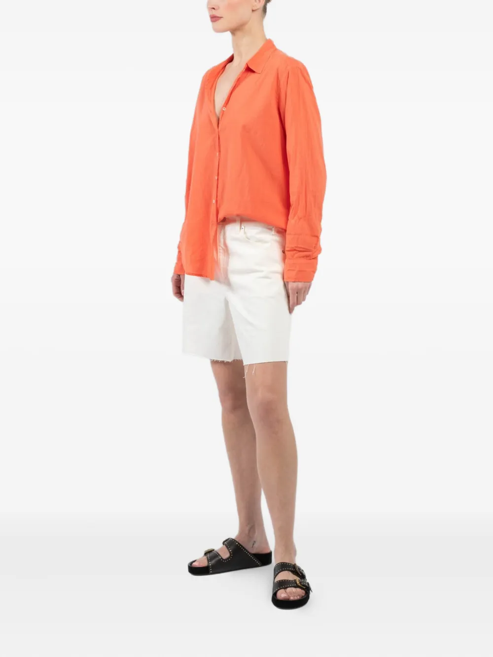 Xirena Blouse met knoopsluiting Oranje