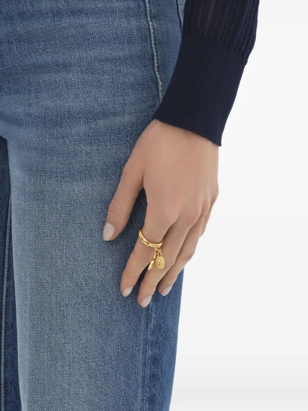 Chloé Ring verfraaid met bedel - Goud
