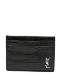 Saint Laurent embossed leather wallet - Black