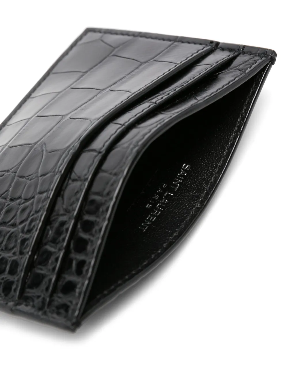 Saint Laurent Leren portemonnee Zwart