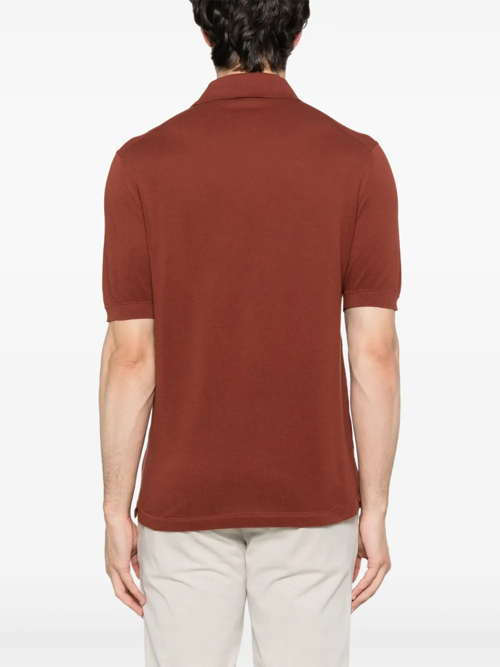 Zegna Katoenen poloshirt Bruin