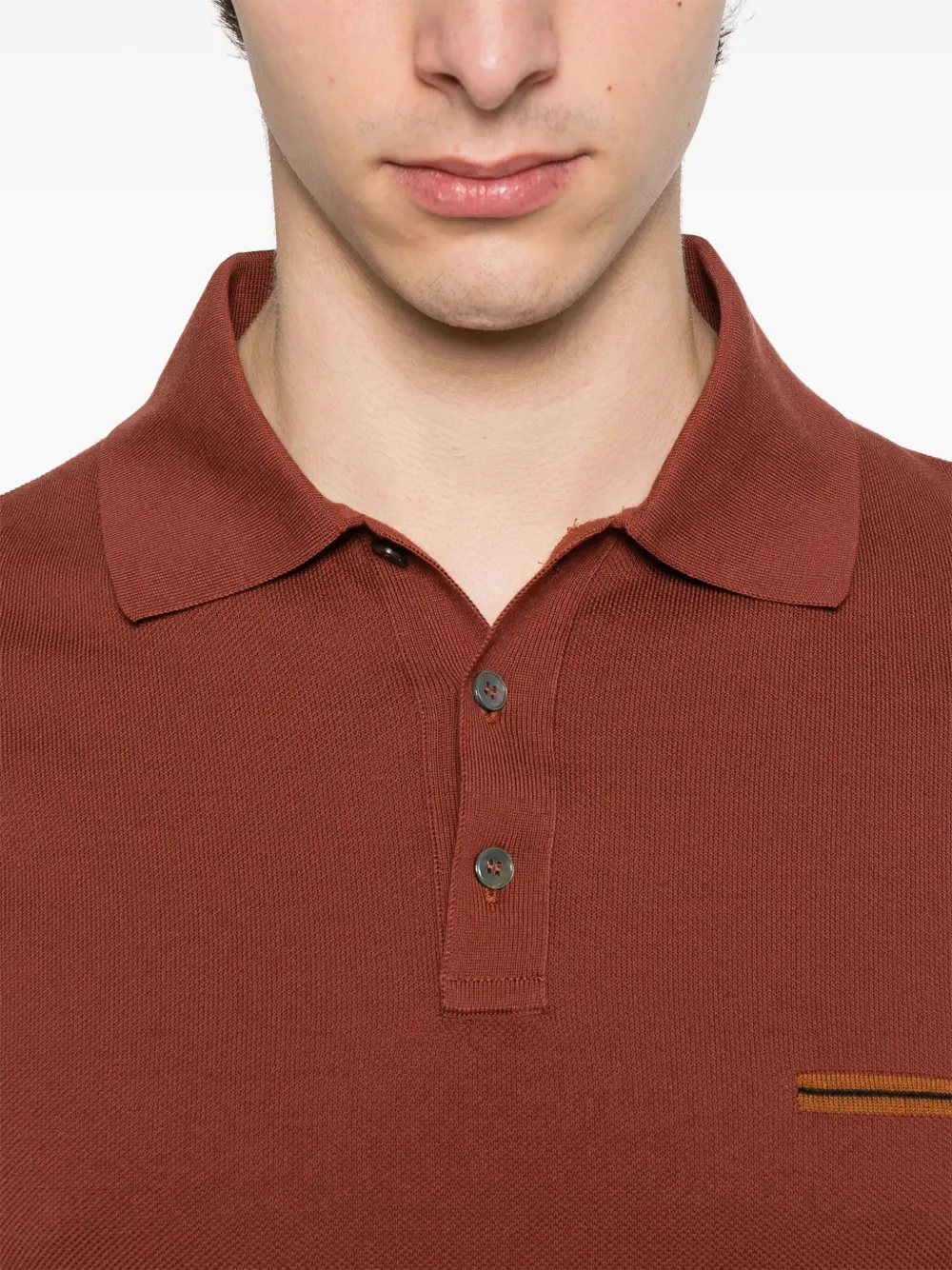 Zegna Katoenen poloshirt Bruin