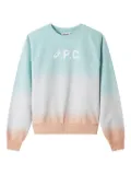 A.P.C. ombre logo-print sweatshirt - Green