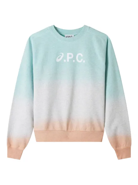 A.P.C. ombre logo-print sweatshirt