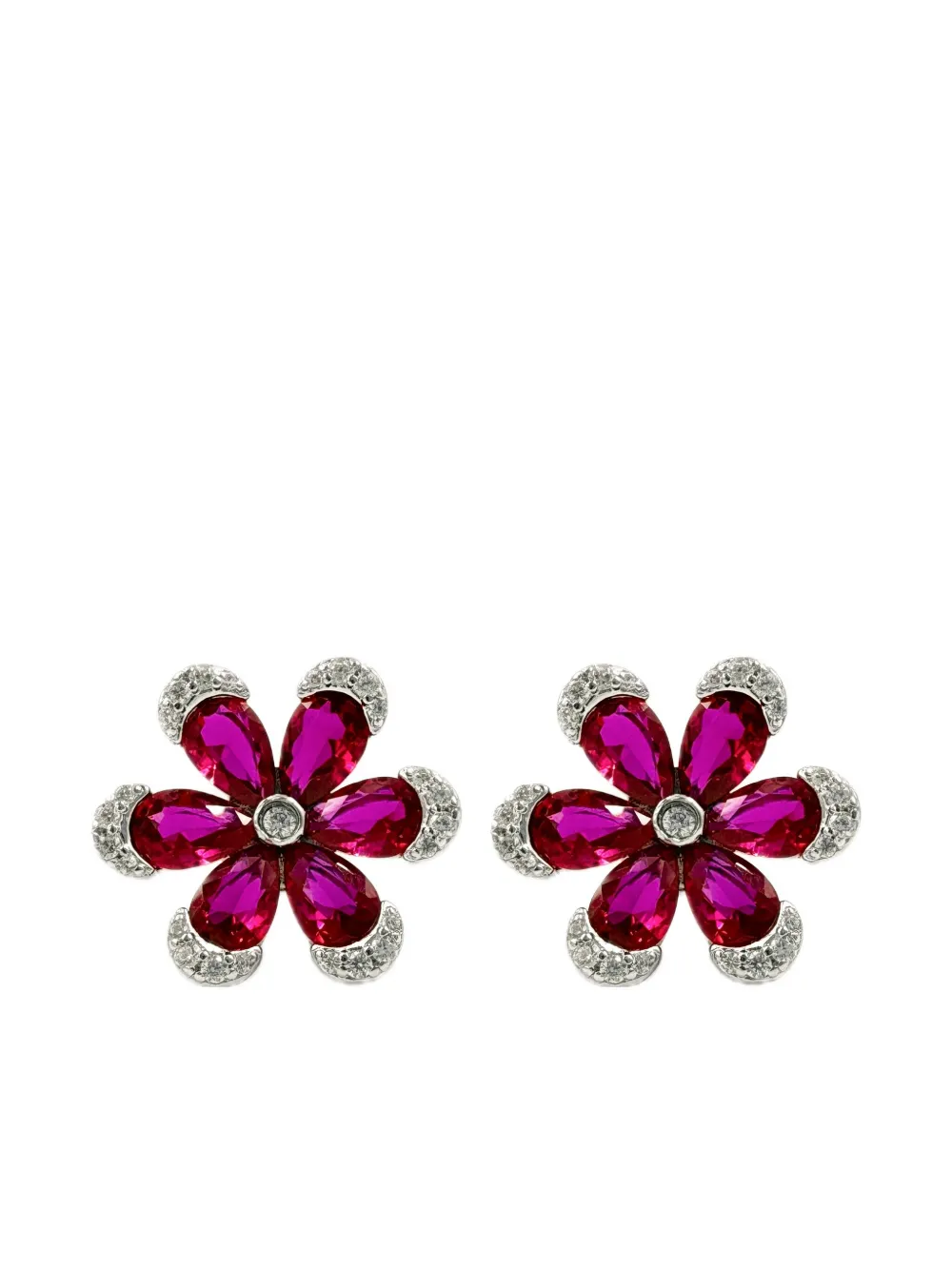 Juwelina Paris ruby earrings - Rood