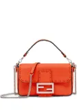 FENDI textured leather crossbody bag - Orange