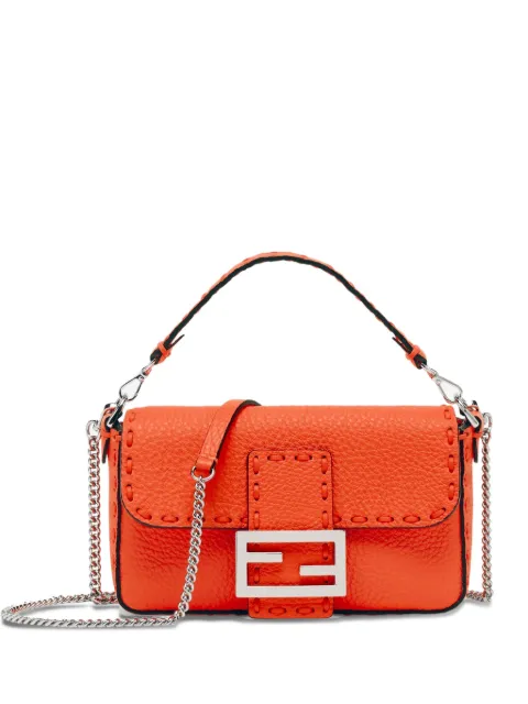FENDI Bolsa transversal de couro texturizado