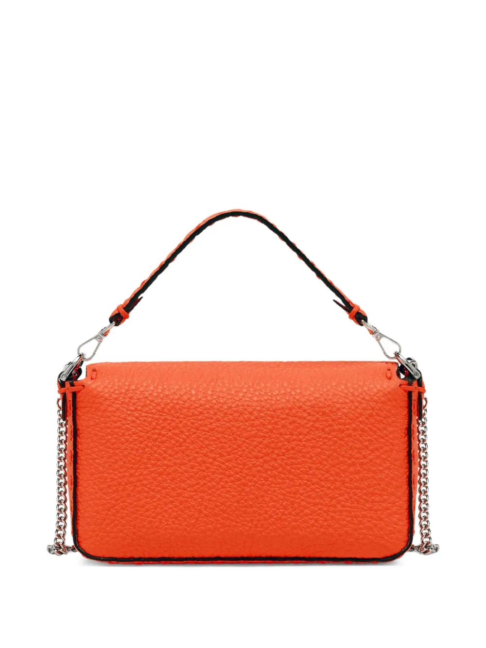 FENDI Leren crossbodytas met textuur Oranje
