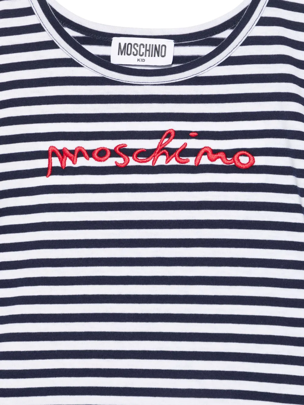Moschino Kids Gestreept T-shirt Blauw