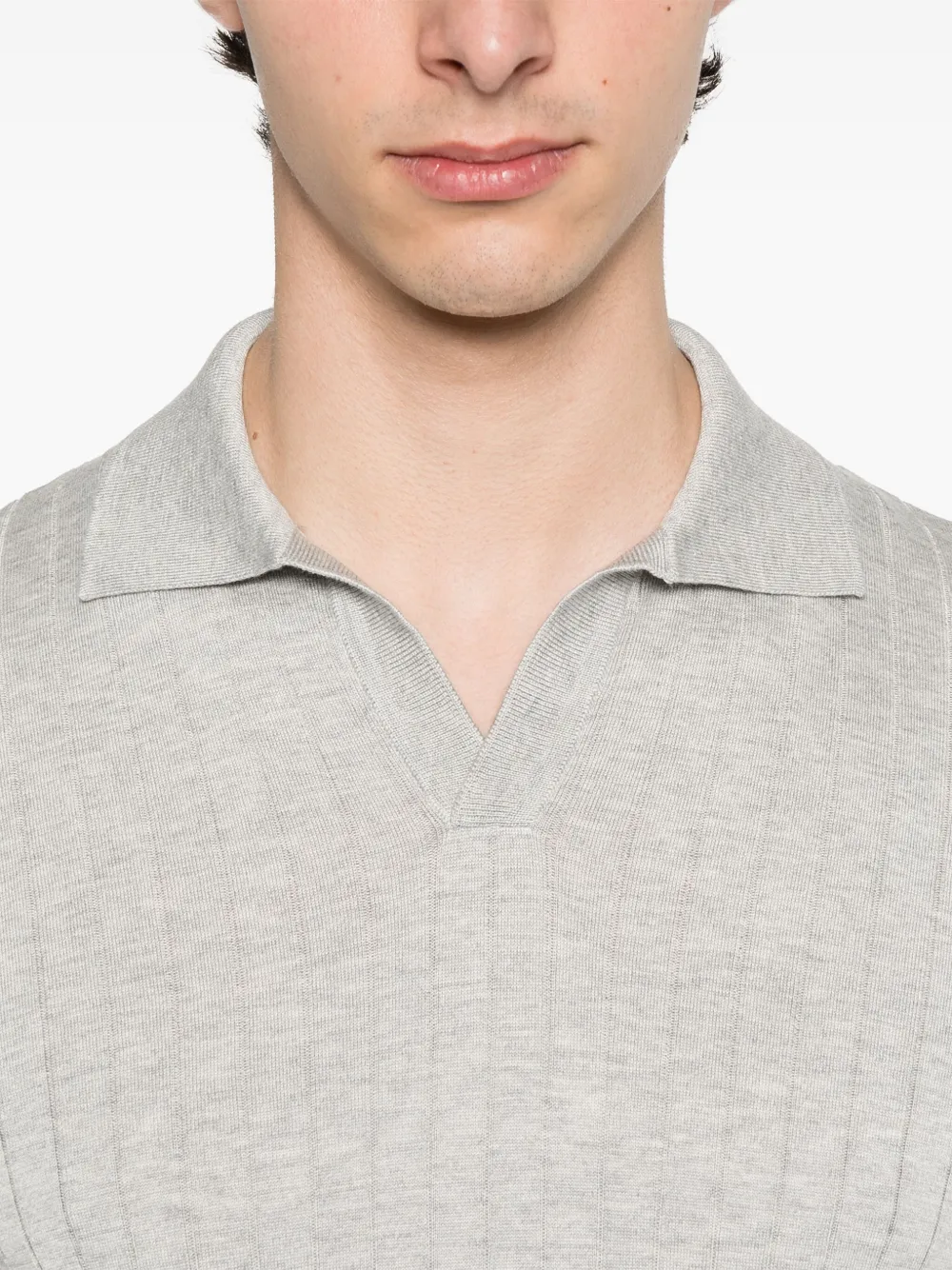 Tagliatore Poloshirt van gerecycled polyester Grijs
