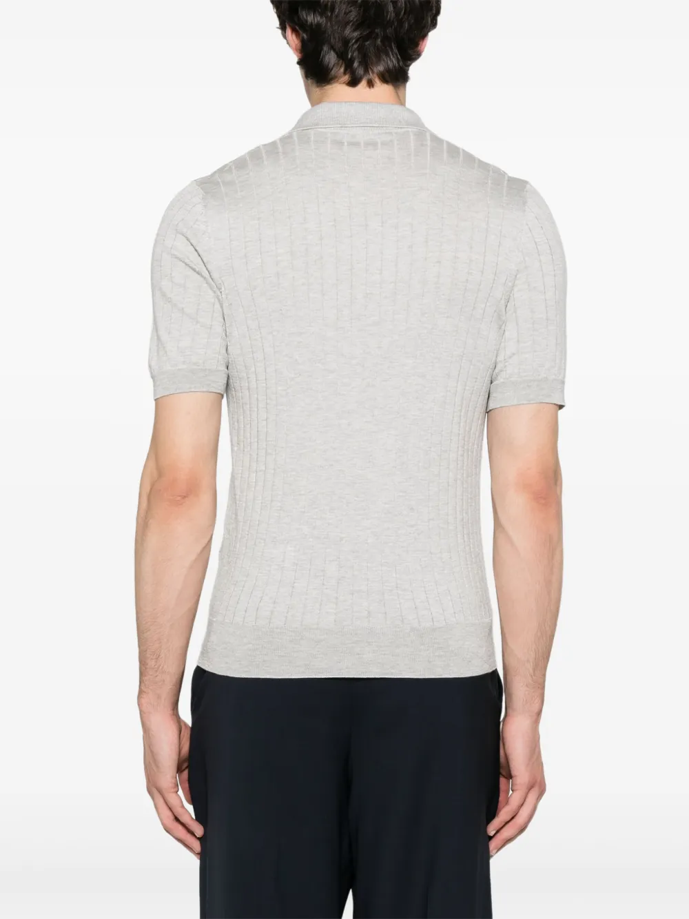 Tagliatore Poloshirt van gerecycled polyester Grijs