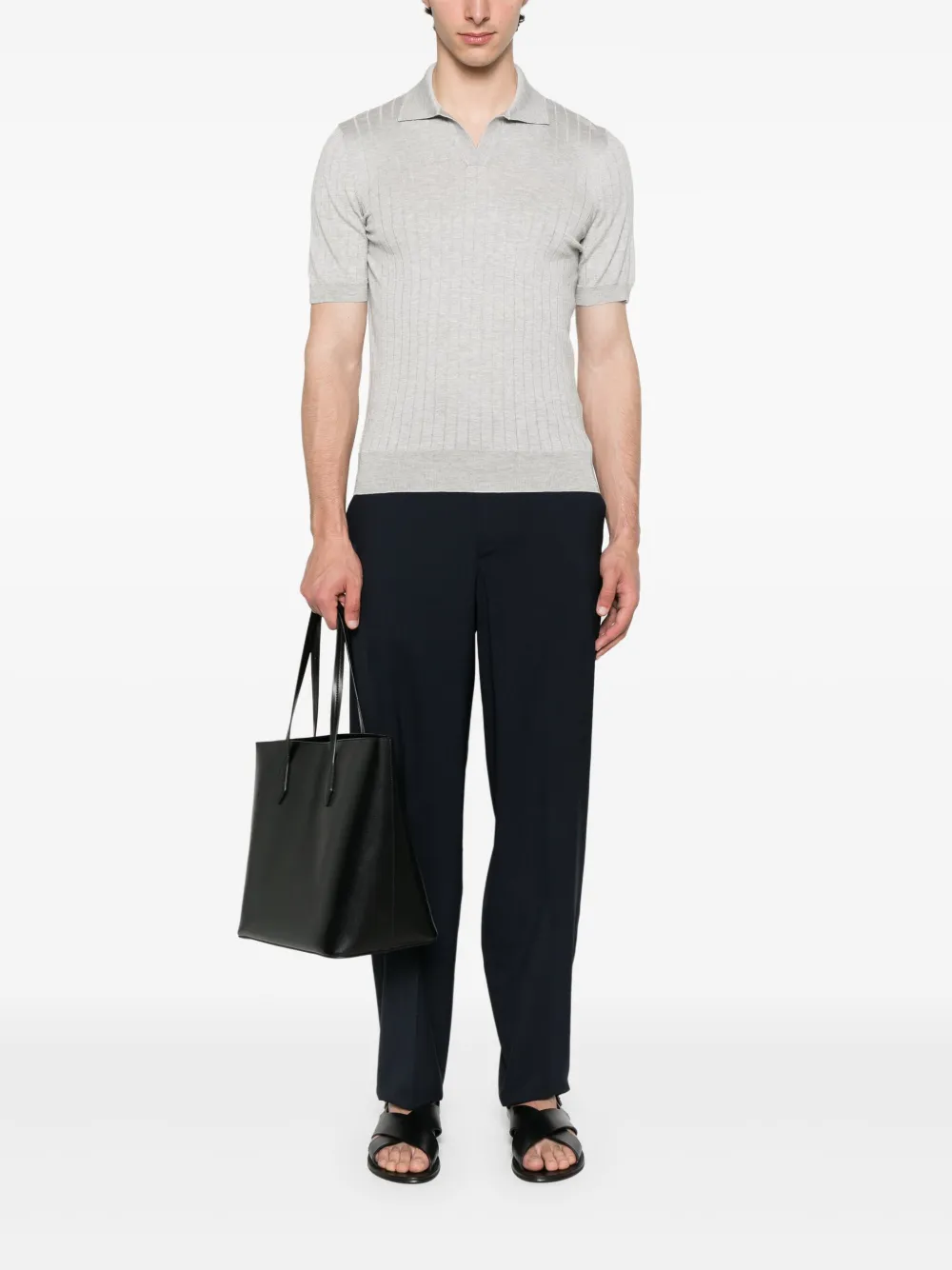 Tagliatore short sleeve polo shirt - Grijs