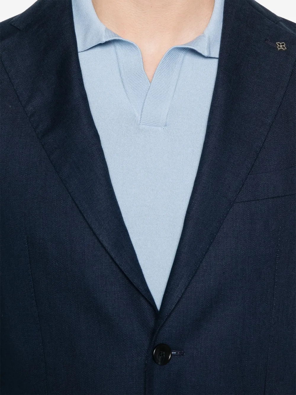 Tagliatore Pak met enkele rij knopen Blauw