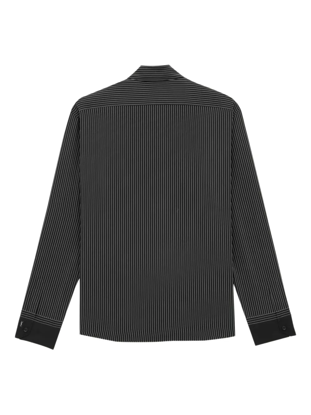 Saint Laurent striped long-sleeved shirt - Zwart