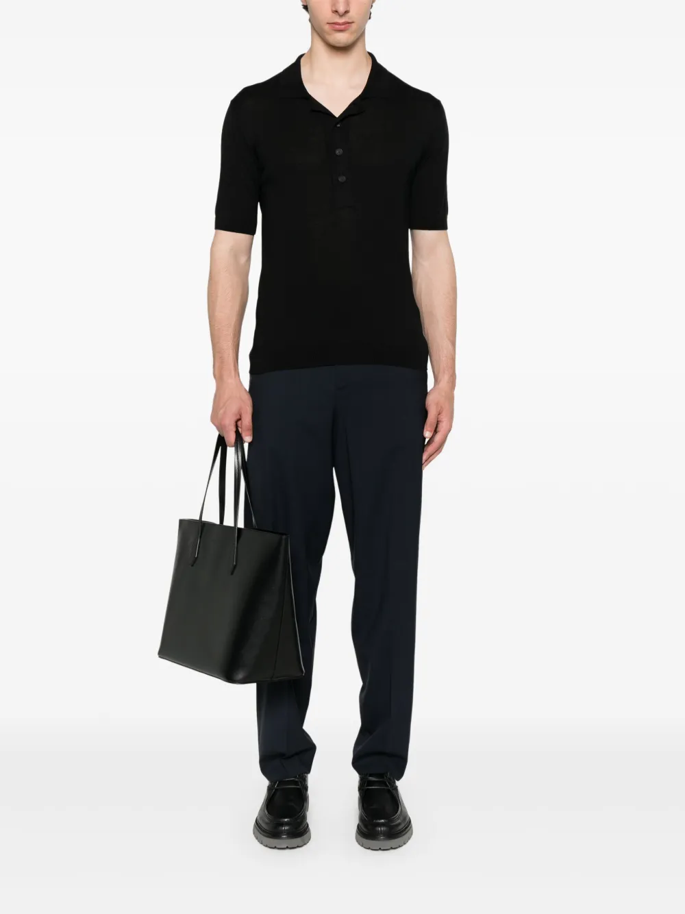 Tagliatore short sleeve polo shirt - Zwart