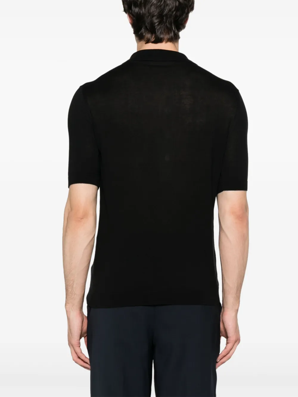 Shop Tagliatore Short Sleeve Polo Shirt
