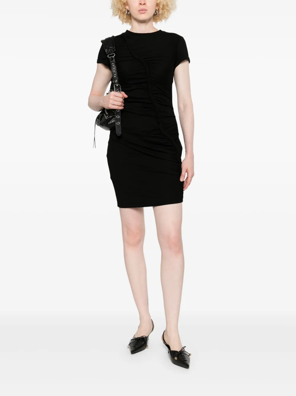 Alexander McQueen cotton mini dress - Zwart
