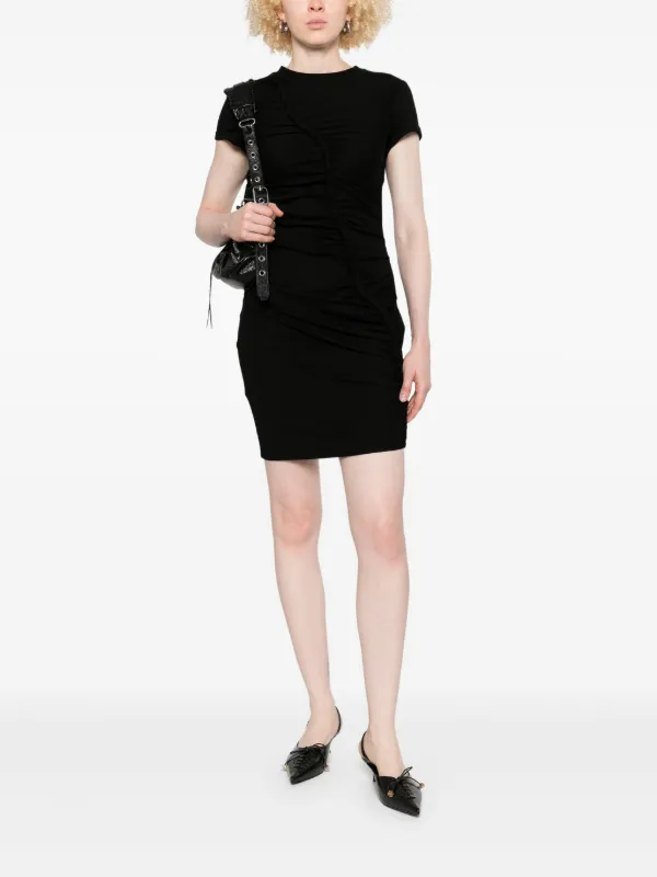 Alexander McQueen Cotton Mini Dress Black FARFETCH ID
