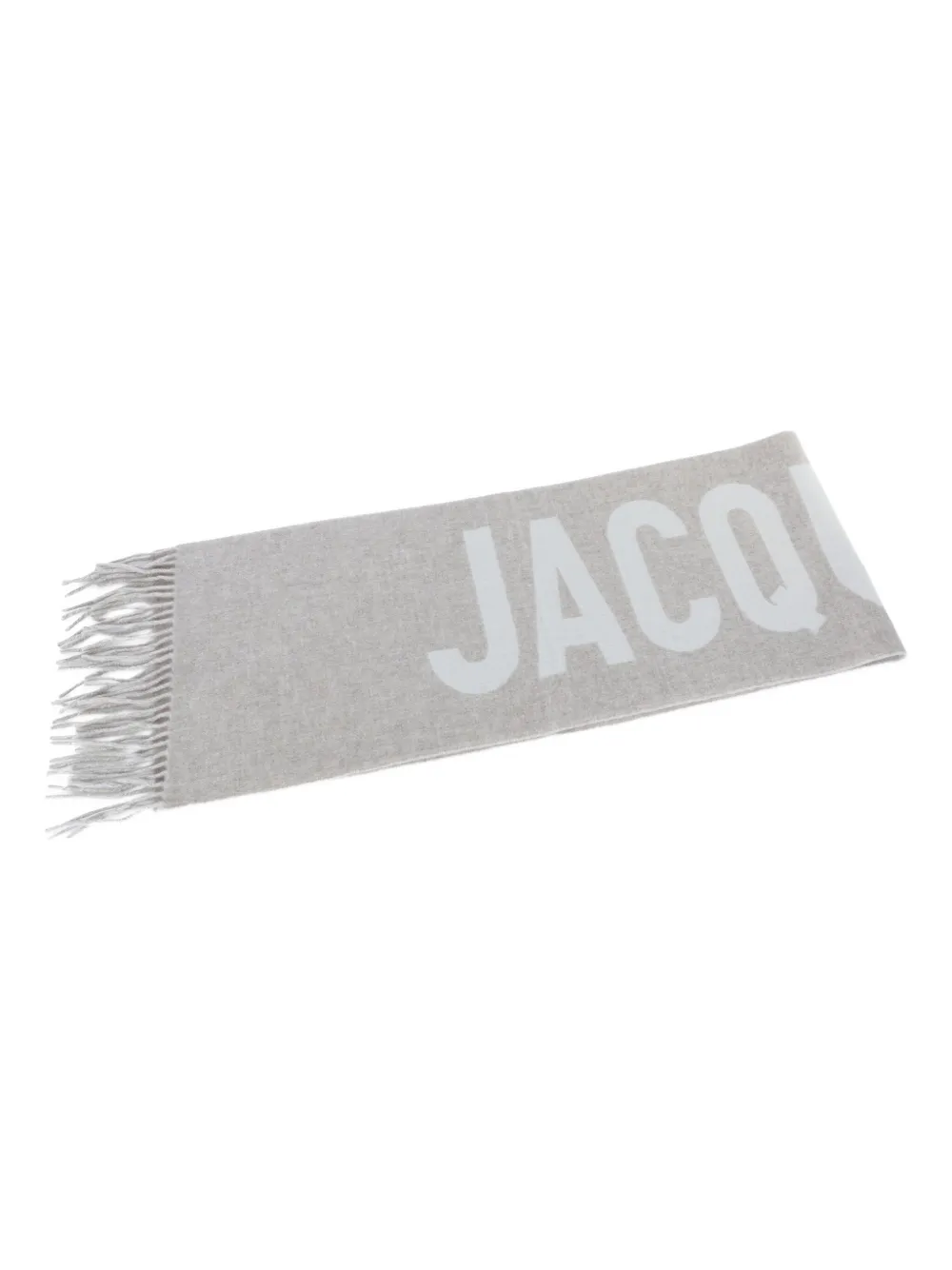 Jacquemus Le Écharpe sjaal met franje Grijs