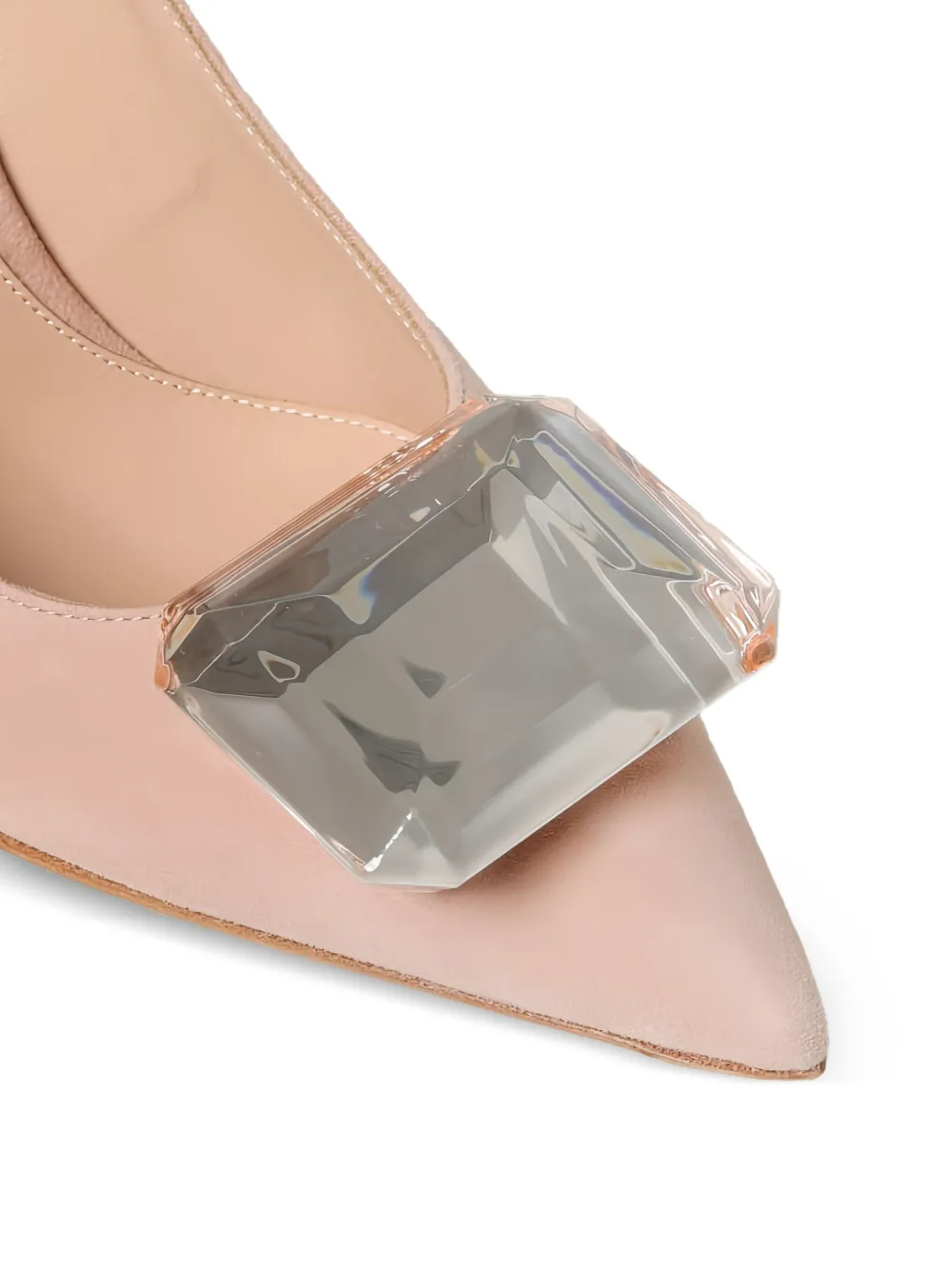 Gianvito Rossi 85 mm Jaipur pumps verfraaid met kristallen Beige