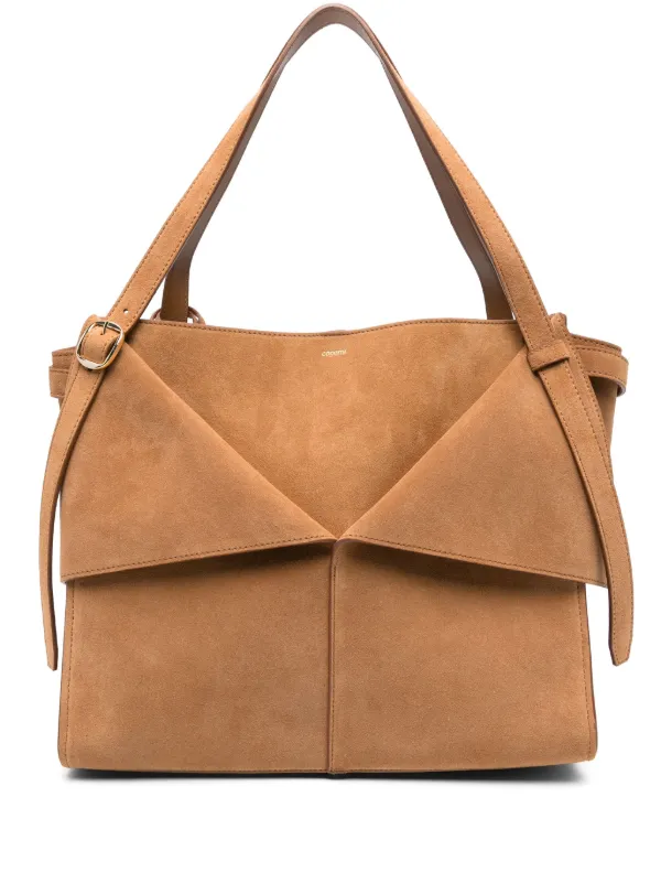 Coperni Medium Suede Shoulder Bag in Brown