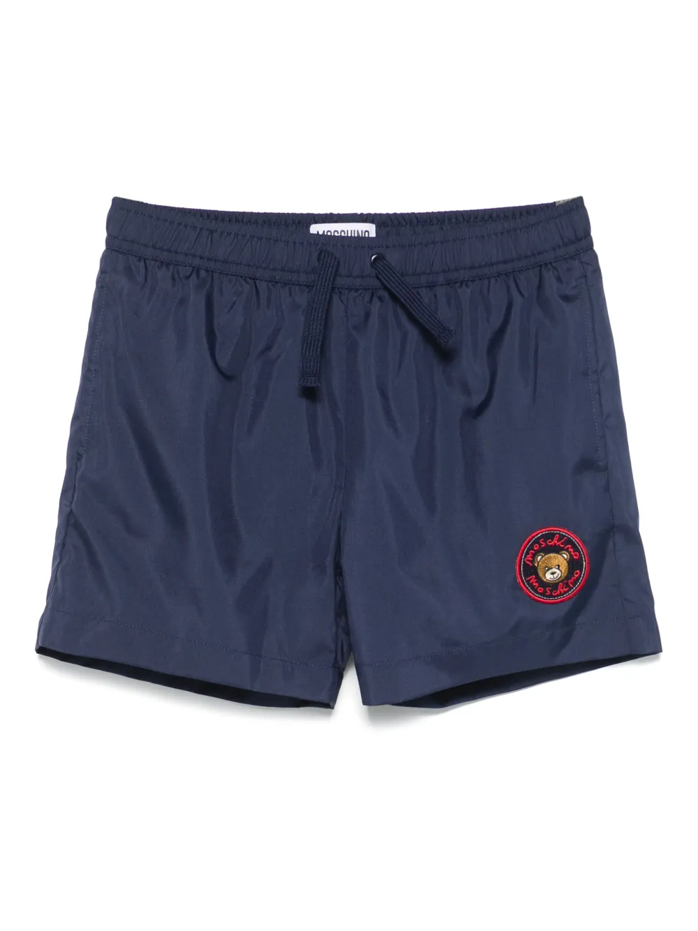 Moschino Kids logo-appliqué swim shorts - ブルー Moschino Kids logo-appliqué swim shorts - ブルー
