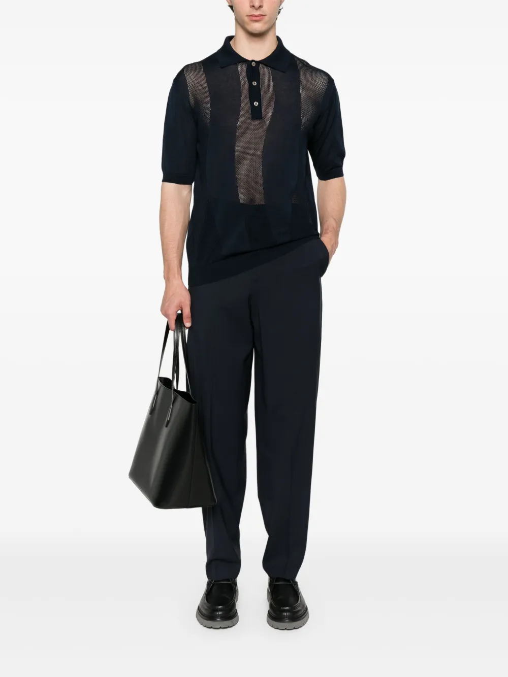 PT Torino virgin wool straight-leg trousers - Blauw