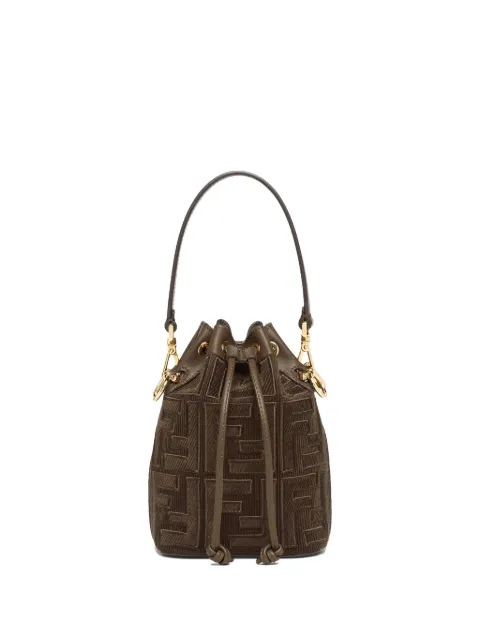 FENDI embossed-logo bucket bag