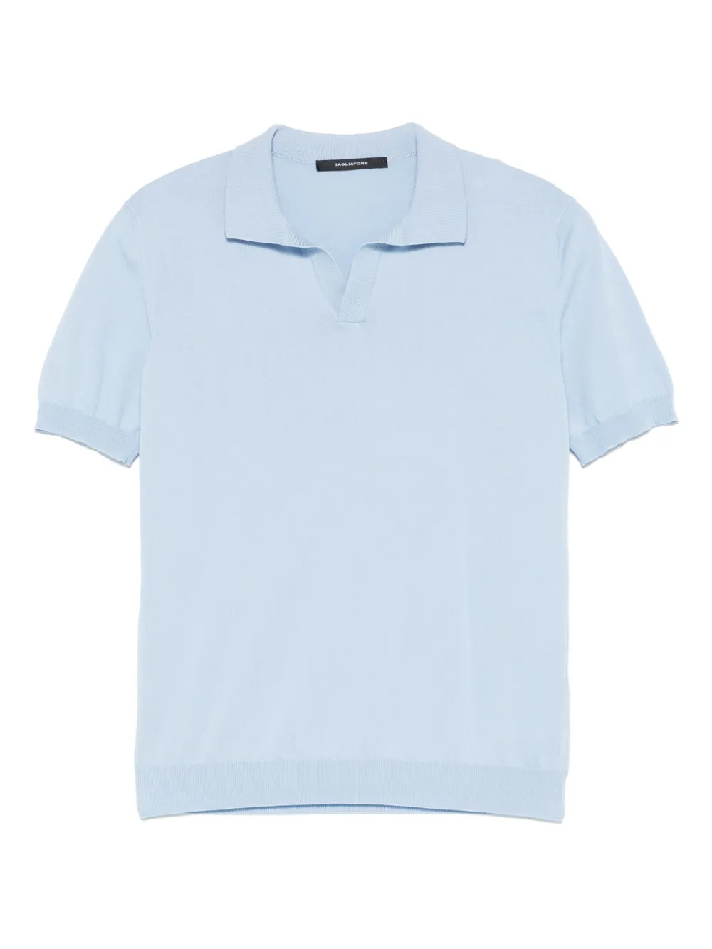 Tagliatore Classic Cotton Polo With Buttonless Collar