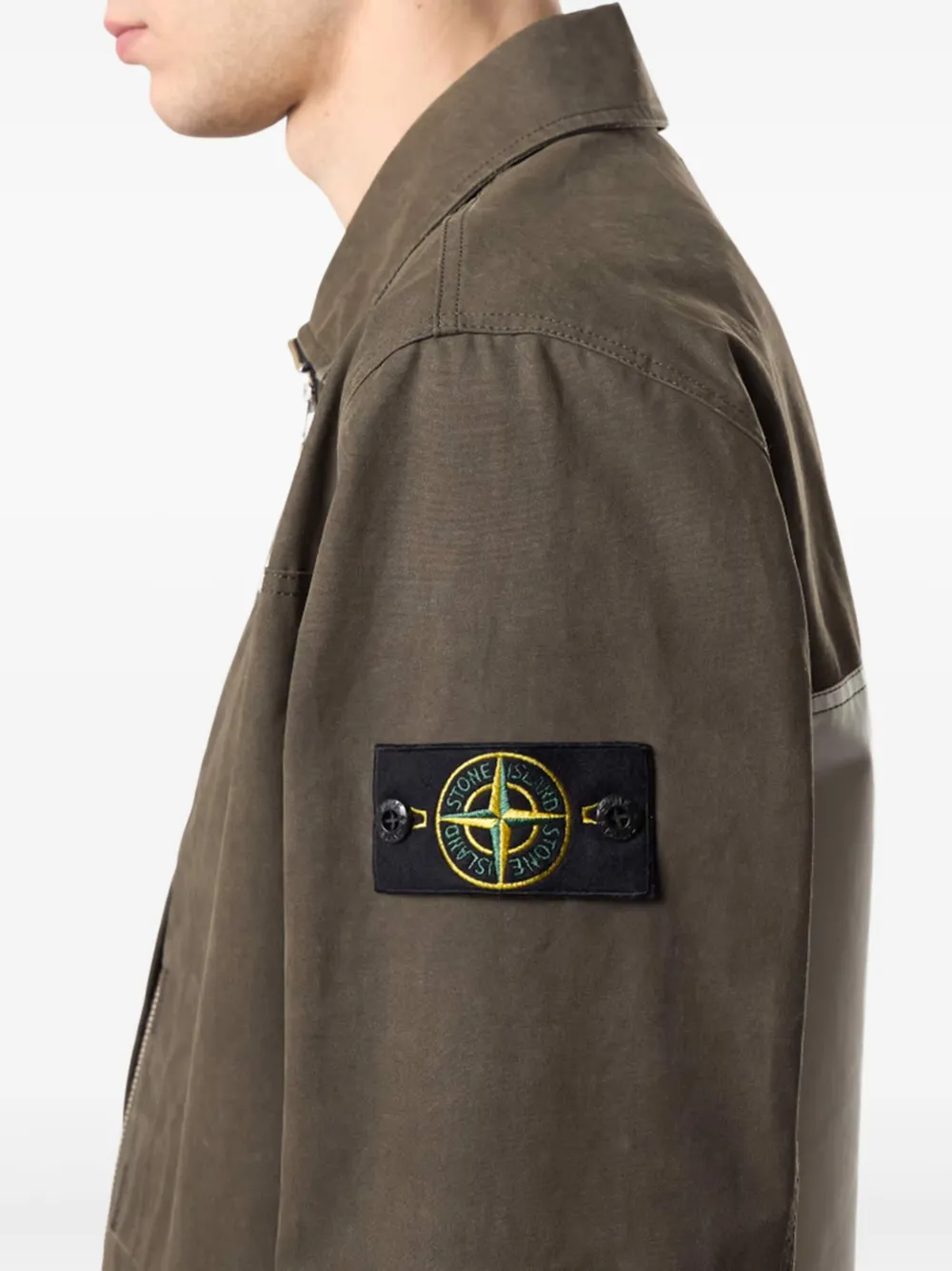 Stone Island Jack met rits Groen