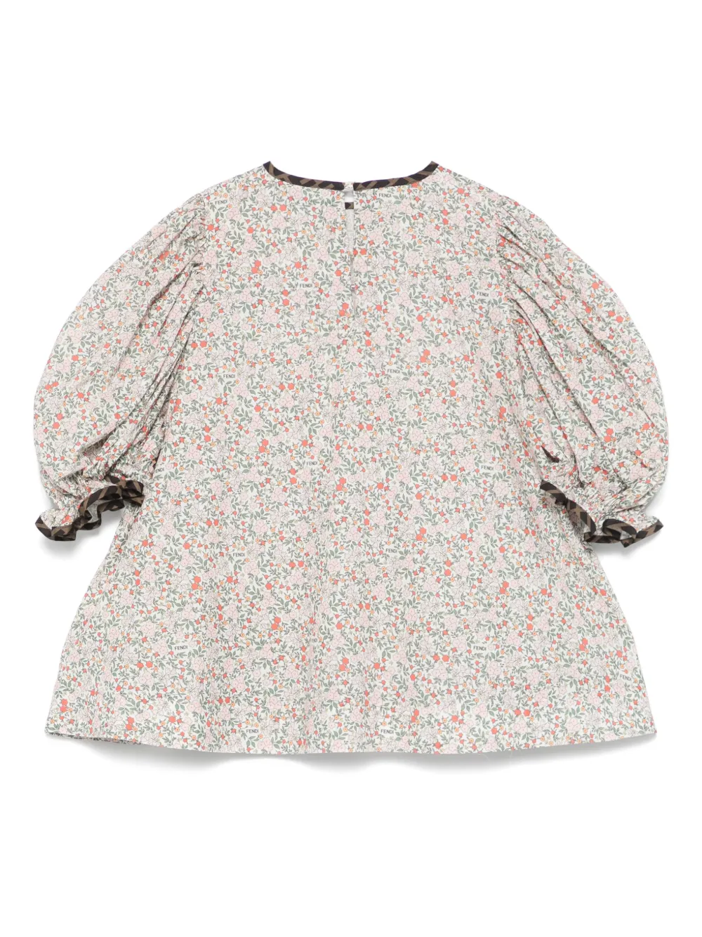 Fendi Kids Shirt met bloemenprint Wit