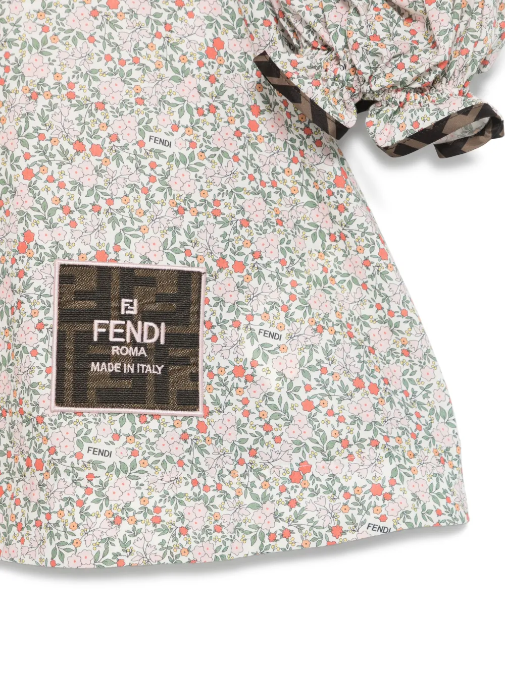 Fendi Kids Shirt met bloemenprint Wit