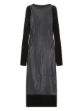 Sportmax mesh long-sleeve dress - Black