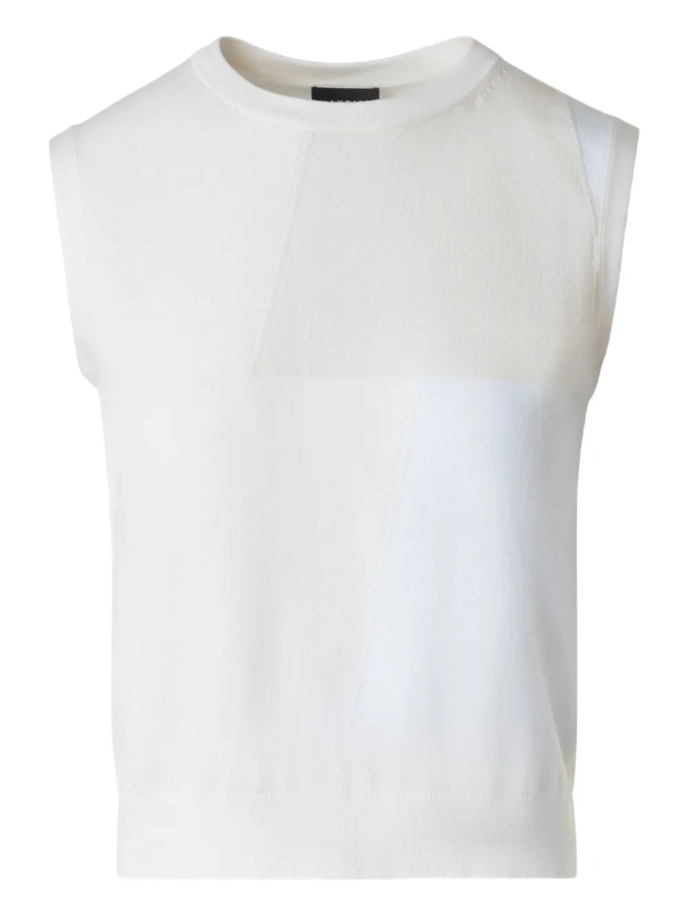 Akris patchwork-knit vest | White | Image 1