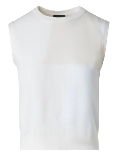 Akris patchwork-knit vest