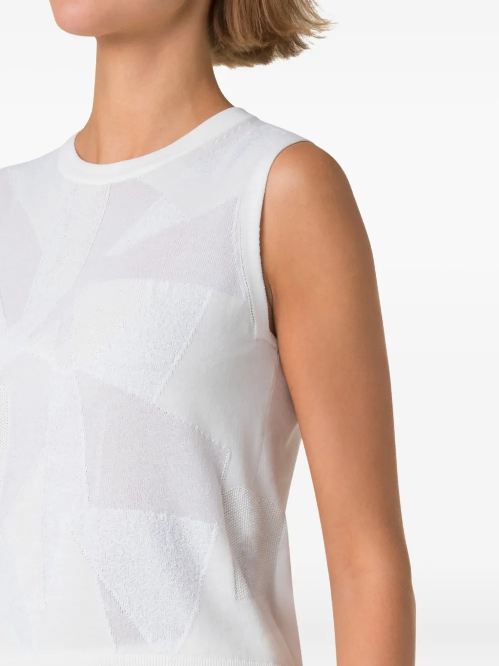 Akris Patchwork-knit Vest