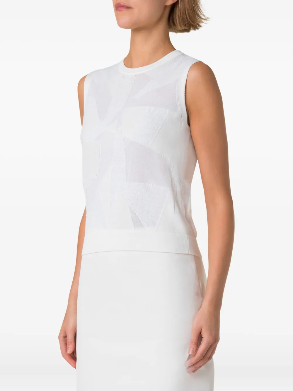 Akris Patchwork-knit Vest