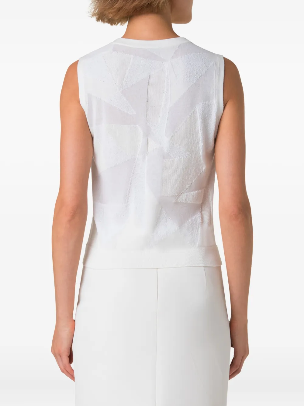 Akris Patchwork-knit Vest