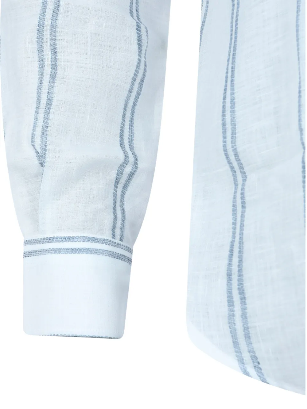 Eleventy Gestreept overhemd Blauw