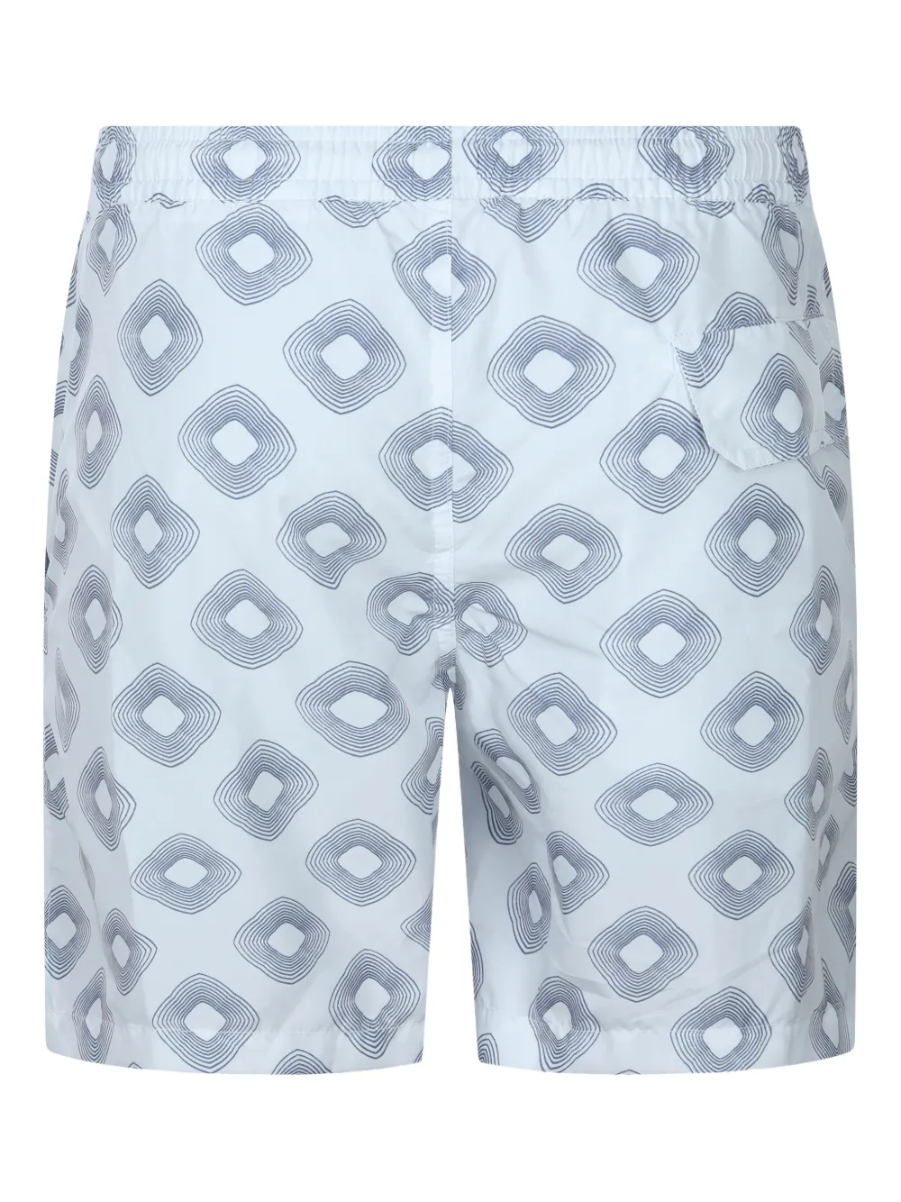 Eleventy Zwembroek met geometrische print Blauw