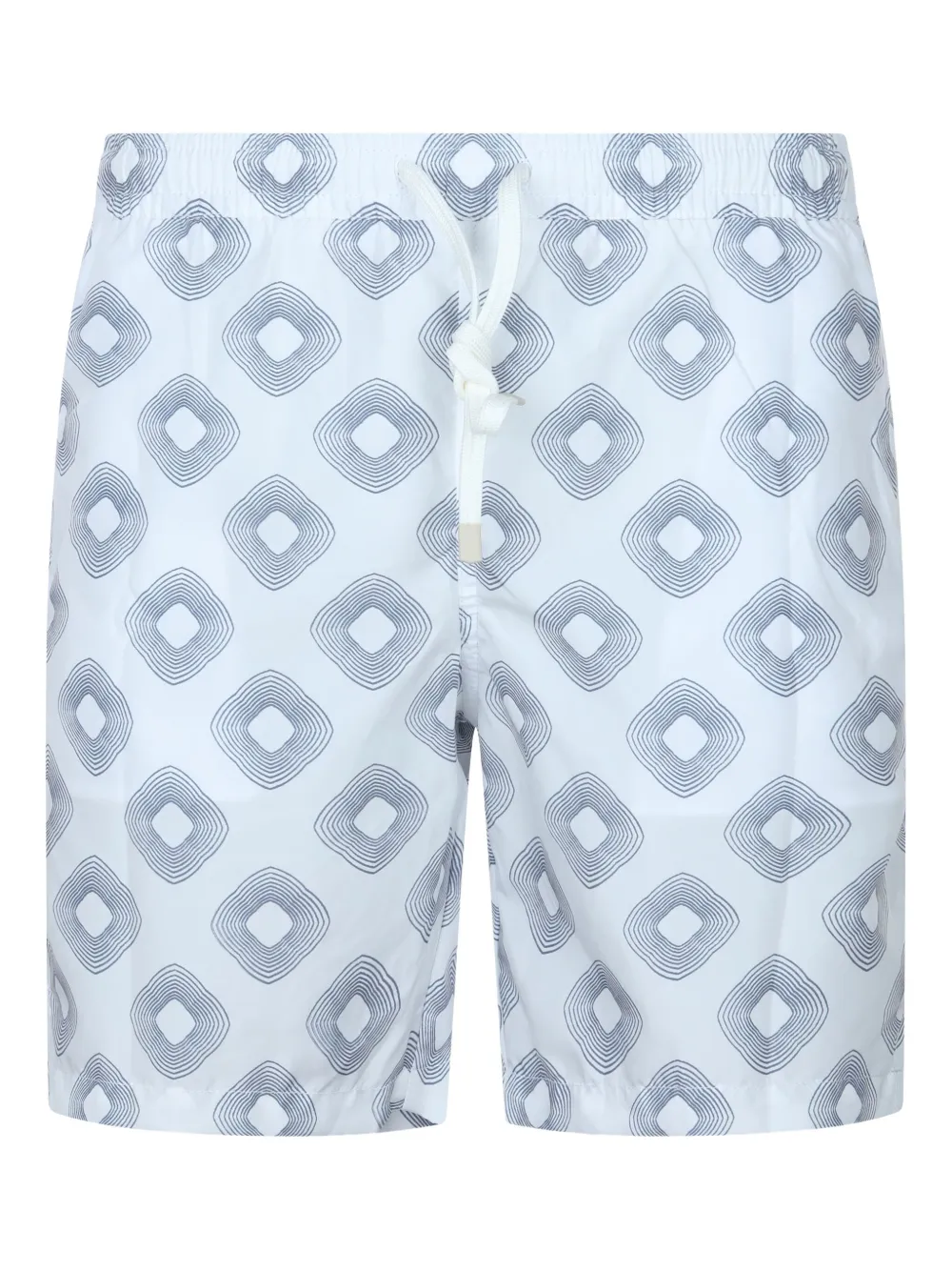 Eleventy Zwembroek met geometrische print Blauw