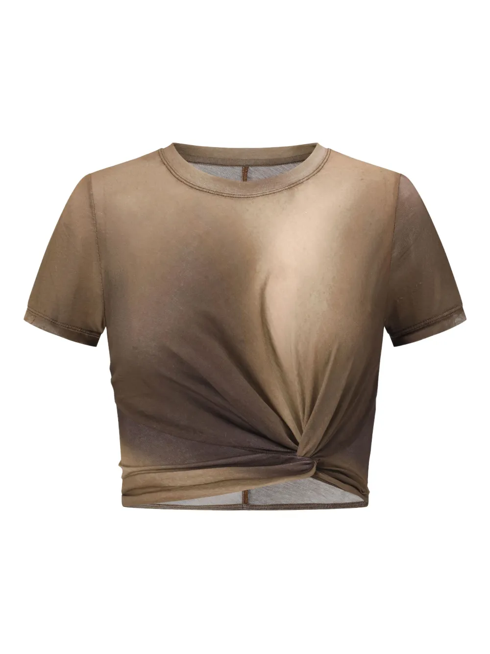 OUDE WAAG T-shirt met geknoopt detail Bruin