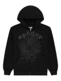 SP5DER OG Web V2 Phantom zip-up hoodie - Black