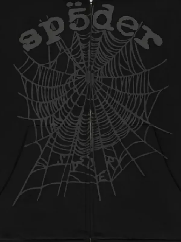 SP5DER OG Web V2 Phantom zip-up Hoodie | Black | FARFETCH