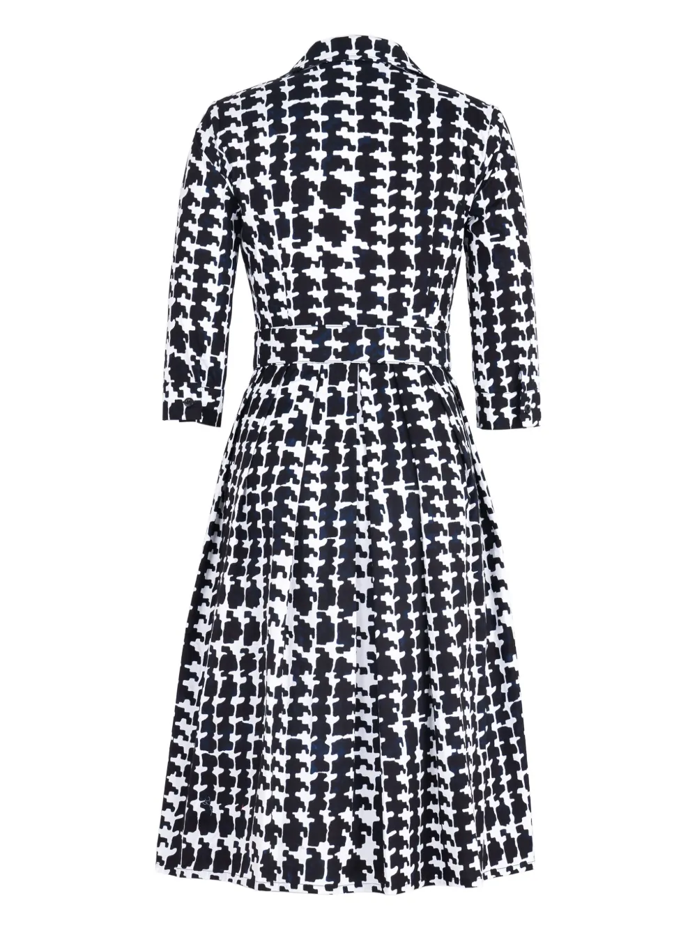 Samantha Sung geometric-print midi dress - Wit