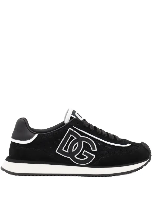 スニーカー DOLCE e GABBANA Leather sneakers with lateral logo patch DOLCE & GABBANA DG Logo Patch Leather Suede Sneaker LONDON
