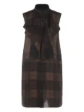 sacai checked dress - Brown