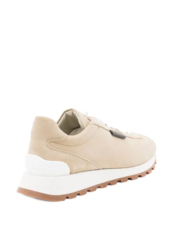 BRUNELLO CUCINELLI ♪ スエード スニーカー MZUSGSO278CEA35 Calfskin and suede runners for Man in Beige | Brunello Cucinelli
